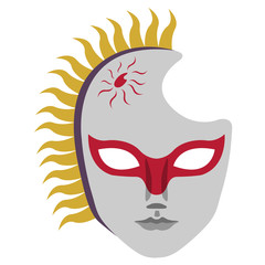 Isolated colored carnival mask