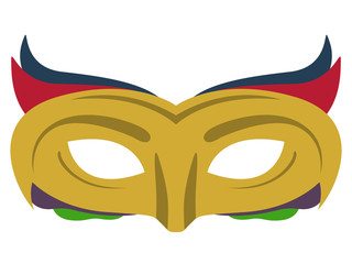 Isolated colored carnival mask