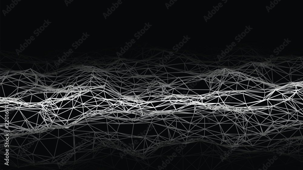 Poster Science background. Big data. Vector background. Network connection structure. Vector illustration.