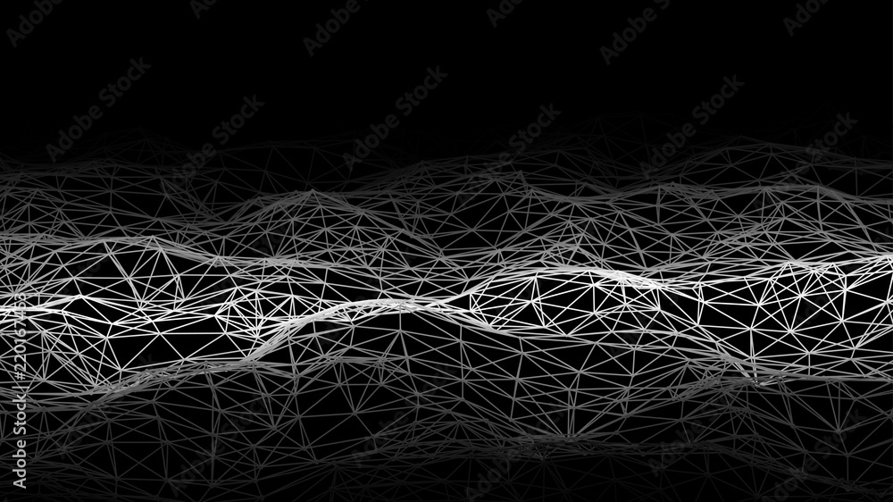 Poster Science background. Big data. Vector background. Network connection structure. Vector illustration.