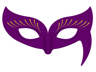 Isolated colored carnival mask