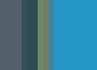 Striped background in grays and blues with green, gold accents, vertical stripes, color palette...