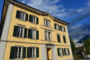 Fototapeta na wymiar Denkmalgeschützte Architektur in Bludenz