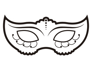 Isolated carnival mask icon