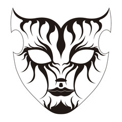 Isolated carnival mask icon