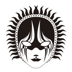 Isolated carnival mask icon