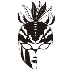 Isolated carnival mask icon