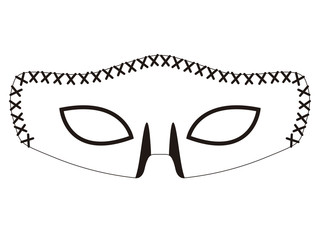 Isolated carnival mask icon