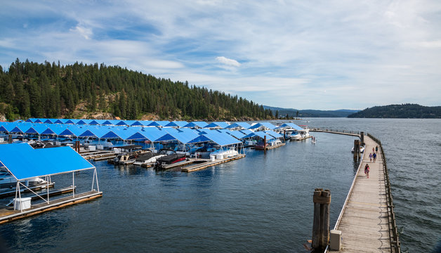 Lake Couer d'Alene Idaho on a summer day
