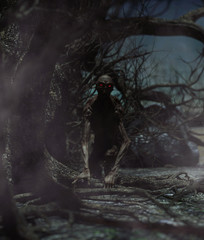 Fototapeta premium Bogeyman istota koszmaru, 3d ilustracja do książki ilustracji lub okładki książki