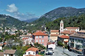 Fototapeta na wymiar Tourettes Levens village in French Riviera, France 