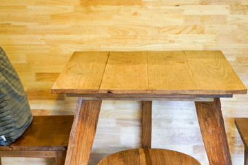 Beautiful design interior by a parquet table  in relax room.