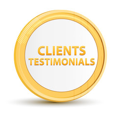 Clients Testimonials gold round button