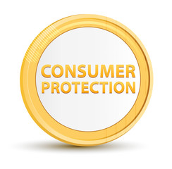 Consumer Protection gold round button