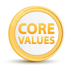 Core Values gold round button