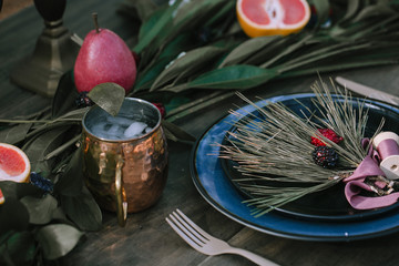 Copper Mug table setting