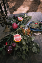 Fruit table setting