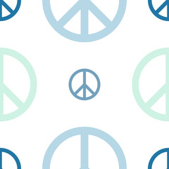 Peace Day Logo Seamless Pattern