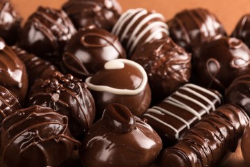 Assorted Dark and Milk Chocolate Candies / Pralines / Truffles
