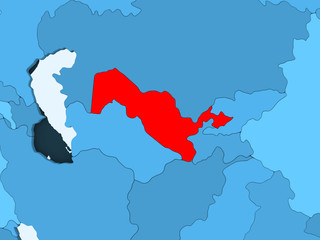 Fototapeta premium Map of Uzbekistan