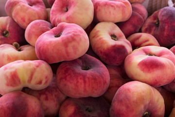 Vegetarian food concept with donut peach