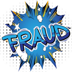 Fototapeta premium Fraud - Vector illustrated comic book style phrase.