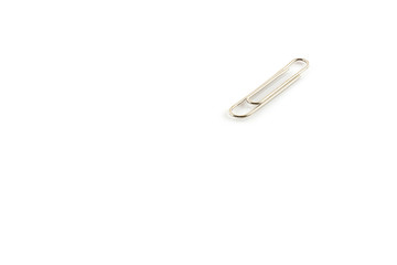 Paper clip isolated on  white background