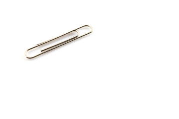 Paper clip isolated on  white background