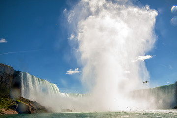 Low angle shot of Niagara Falls