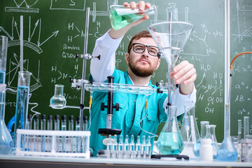 scientist at work process