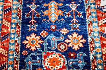 Handloomed wool kilim rug from Afghanistan