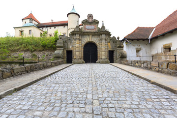 14th century medieval Nowy Wisnicz castle, Poland