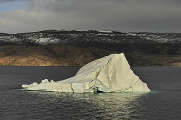 Icebergs near the coast of Greenland.