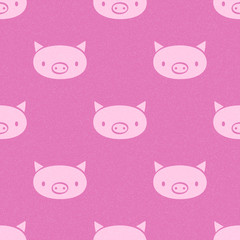 Cute pig vector seamless pattern design. Texture for wallpapers, pattern fills, web page backgrounds