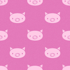 Cute pig vector seamless pattern design. Texture for wallpapers, pattern fills, web page backgrounds