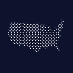 Fototapeta premium American star map logo icon vector template