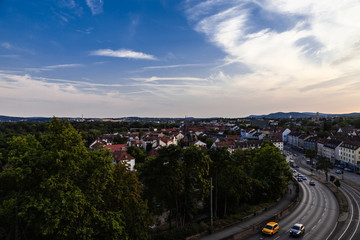 Fototapeta na wymiar Kassel Stadtbild Abendstimmung