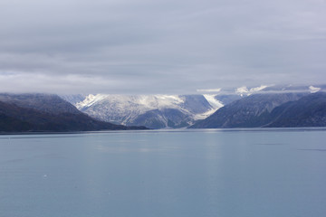 Obraz na płótnie Canvas Fog over West Arm in Glacier Bay National Park, Alaska, USA