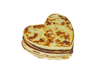 Heart-shaped pancakes