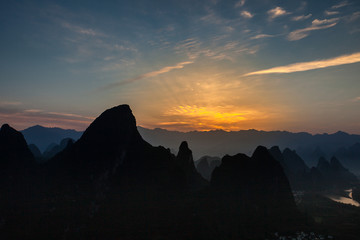 Sunrise in Yangshuo China