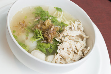Chicken noodle soup thai style