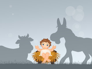 Jesus in the manger
