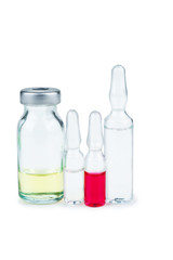 Glass ampules and bottle
