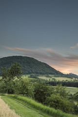 Sonnenuntergang im Schwäbischen Albvorland