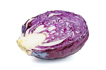 Half of red cabbage head