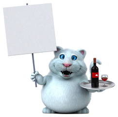 Fun cat - 3D Illustration