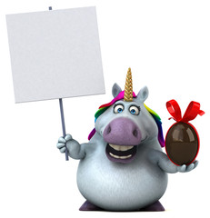 Fun unicorn - 3D Illustration