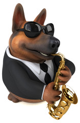 German shepherd dog - 3D Illustration