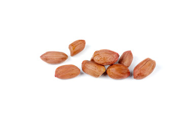 Pile of raw shelled peanuts