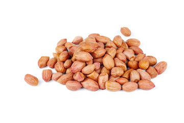 Pile of raw shelled peanuts